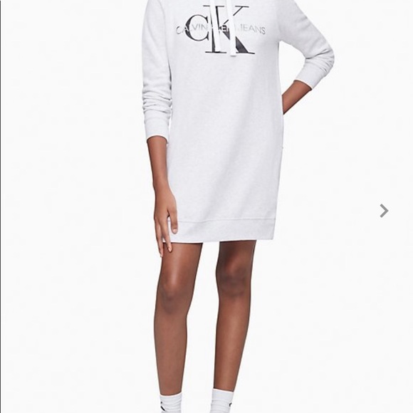 NWT MONOGRAM LOGO SWEATSHIRT DRESS (FINAL PRICE) - Picture 3 of 11